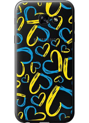 Чехол силиконовый патриотический на телефон samsung galaxy a5 (2017) сердца ua "5292u-444-58250"
