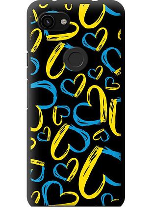 Чохол tpu патріотичний на телефон google pixel 3a серця ua "5292b-1700-58250"