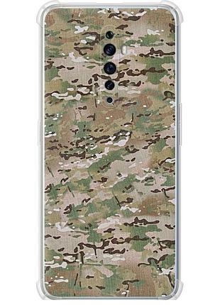 Чохол силіконовий протиударний с посиленими кутами на телефон oppo reno 2z камуфляж v5 "1201sp-1867-58250"
