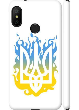 Чехол 3d пластиковый матовый патриотический на телефон xiaomi mi a2 lite герб v1 "5258m-1522-58250"