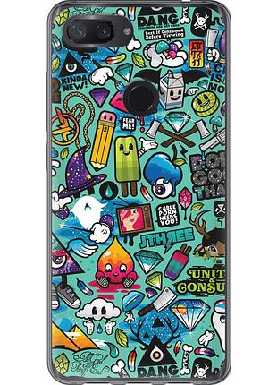 Чохол силіконовий на телефон xiaomi mi 8 lite стікер бомбінг 1 "693u-1585-58250"