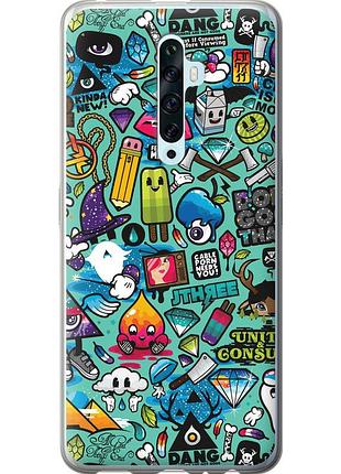 Чехол силиконовый на телефон oppo reno 2z стикер бомбинг 1 "693u-1867-58250"