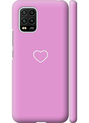 Чехол 3d пластиковый матовый на телефон xiaomi mi 10 lite сердце 2 "4863m-1924-58250"