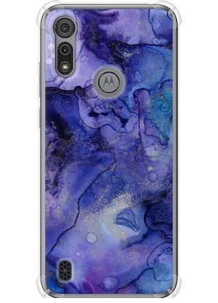 Чохол силіконовий протиударний с посиленими кутами на телефон motorola e6s мармур 7 "4802sp-2001-58250"
