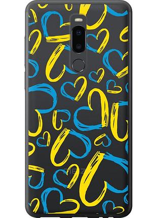 Чехол силиконовый патриотический на телефон meizu note 8 сердца ua "5292u-1610-58250"
