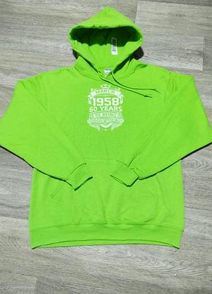 Чоловіче худі jerzees з вінтажним принтом розмір м