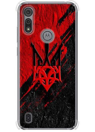 Чохол силіконовий протиударний с посиленими кутами патріотичний на телефон motorola e6s герб v4 "5293sp-2001-58250"