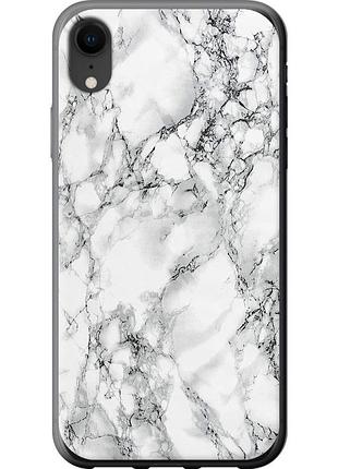 Чехол силиконовый на телефон iphone xr мрамор белый "4480u-1560-58250"