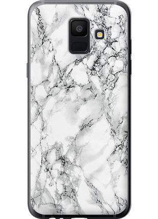 Чохол 2d пластиковий на телефон samsung galaxy a6 2018 мармур білий "4480t-1480-58250"
