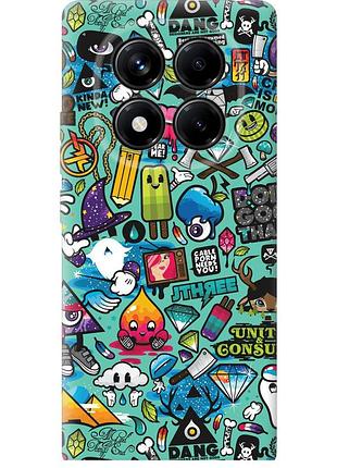 Чохол силіконовий на телефон xiaomi redmi note 14 pro 4g стікер бомбінг 1 "693u-3808-58250"