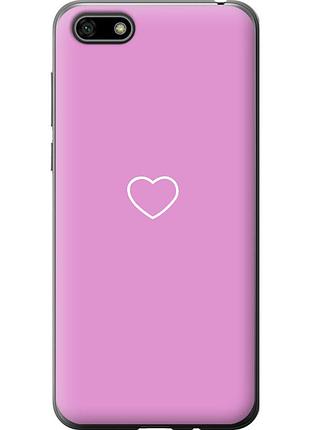 Чехол 2d пластиковый на телефон huawei honor 7a сердце 2 "4863t-1805-58250"