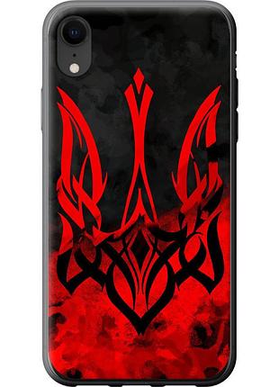 Чехол силиконовый патриотический на телефон iphone xr герб украины v2 "5312u-1560-58250"