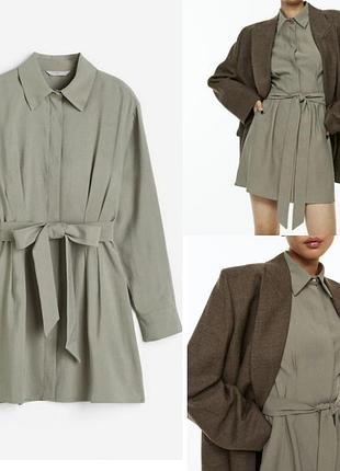 Платье -рубашка с зауженной талией h&m ,m/170/96 cm