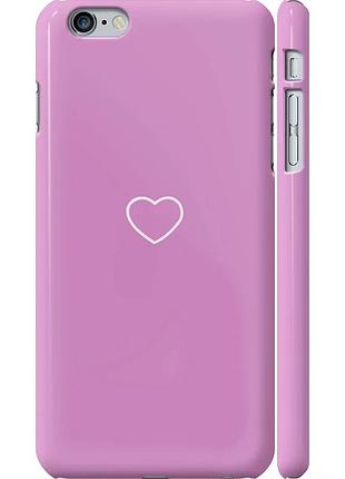 Чехол 3d пластиковый глянцевый на телефон iphone 6 plus сердце 2 "4863c-48-58250"