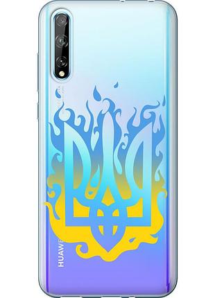 Чехол силиконовый патриотический на телефон huawei p smart s герб v1 "5258u-1813-58250"