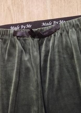 Изумрудные велюровые штаны made by me для дома сна