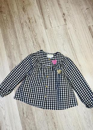 Рубашка блуза сорочка клітинка школа