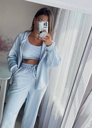 Велюровий костюм трійка