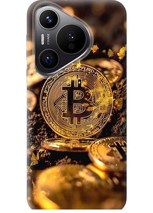 Чехол силиконовый на телефон huawei pura 70 pro золотая лихорадка биткойна "6089u-3700-58250"