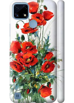 Чехол 3d пластиковый матовый на телефон realme c21 маки "523m-2321-58250"