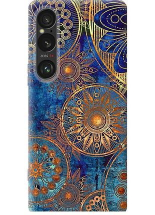 Чехол силиконовый на телефон sony xperia 1 vi золотой узор "678u-3975-58250"