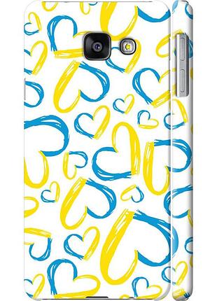 Чохол 3d пластиковий матовий патріотичний на телефон samsung galaxy a3 (2016) a310f серця ua "5292m-159-58250"