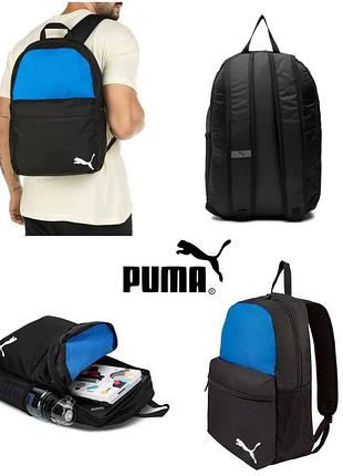 Городской черный повседневный спортивный рюкзак puma teamgoal 23 core backpack 21 литр
