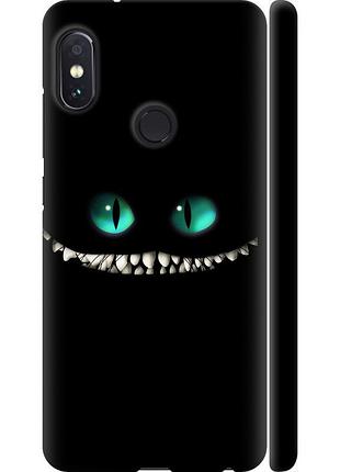 Чехол 3d пластиковый матовый на телефон xiaomi redmi note 5 чеширский кот "689m-1516-58250"