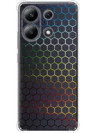 Чохол силіконовий протиударний с посиленими кутами на телефон xiaomi redmi note 13 4g соти, які переливаються "498sp-3654-58250"