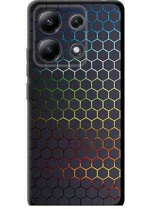 Чехол tpu на телефон xiaomi redmi note 13 4g переливающиеся соты "498b-3654-58250"