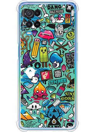 Чохол силіконовий протиударний с посиленими кутами на телефон oppo a54 стікер бомбінг 1 "693sp-2306-58250"