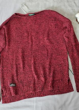 Жіночий светр lauren jeans co ralph lauren червоно-чорного кольору  коміром-човником, розмір s