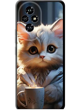 Чехол tpu на телефон huawei honor 200 white cat "5646b-3731-58250"
