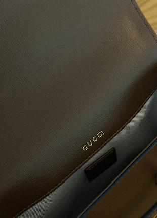 Сумка gucci brown шкіра 7