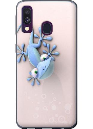 Чехол 2d пластиковый на телефон samsung galaxy a40 2019 a405f геккончик "1094t-1672-58250"