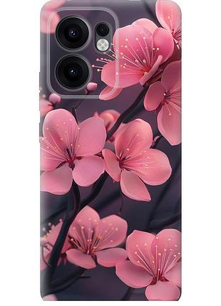 Чохол силіконовий на телефон oppo reno13 f 5g / reno13 f 4g пурпурова сакура "6075u-3955-58250"