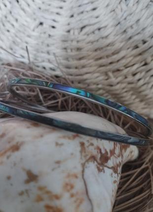 Винтаж стильный тонкий перламутровый браслет, комплект, пара, металл бохо, coachella, сasual