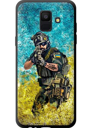 Чехол tpu патриотический на телефон samsung galaxy a6 2018 воин зсу "5311b-1480-58250"