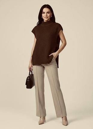 Жилет вязанный,трикотажная жилетка,свитер тёплый