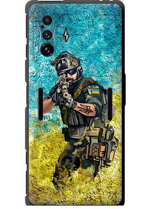 Чехол tpu патриотический на телефон xiaomi poco f4 gt воин зсу "5311b-2958-58250"