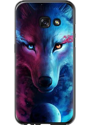 Чехол 2d пластиковый на телефон samsung galaxy a3 (2017) арт-волк "3999t-443-58250"