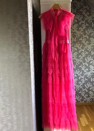 Платье в стиле барби, ярко-розовое
