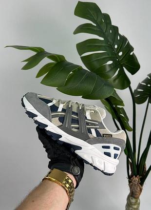 Мужские кроссовки из натуральной замши asics gel-sonoma 15-5023x grey beige navy