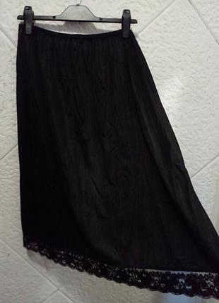 Распродаж 2+1 длинный подъюбник батал с кружевом