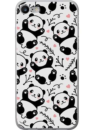 Чохол 2d пластиковий на телефон iphone 7 панди "4318t-336-58250"