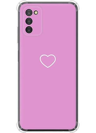 Чохол силіконовий протиударний с посиленими кутами на телефон samsung galaxy a03s a037f серце 2 "4863sp-2381-58250"