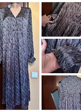 Платье карманы легкое принт