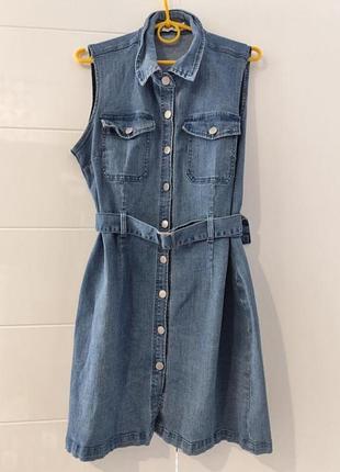 Сарафан, платье, платье джинсовое платье in the style. состояние идеальная ткань хорошего качества коттон.
