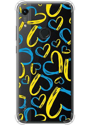 Чехол силикон с усиленными углами патриотический на телефон huawei honor 8a сердца ua "5292sp-1635-58250"