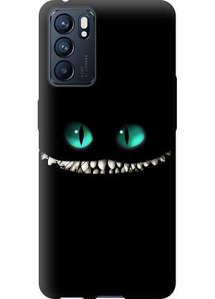 Чехол силиконовый на телефон oppo reno6 5g чеширский кот "689u-2651-58250"